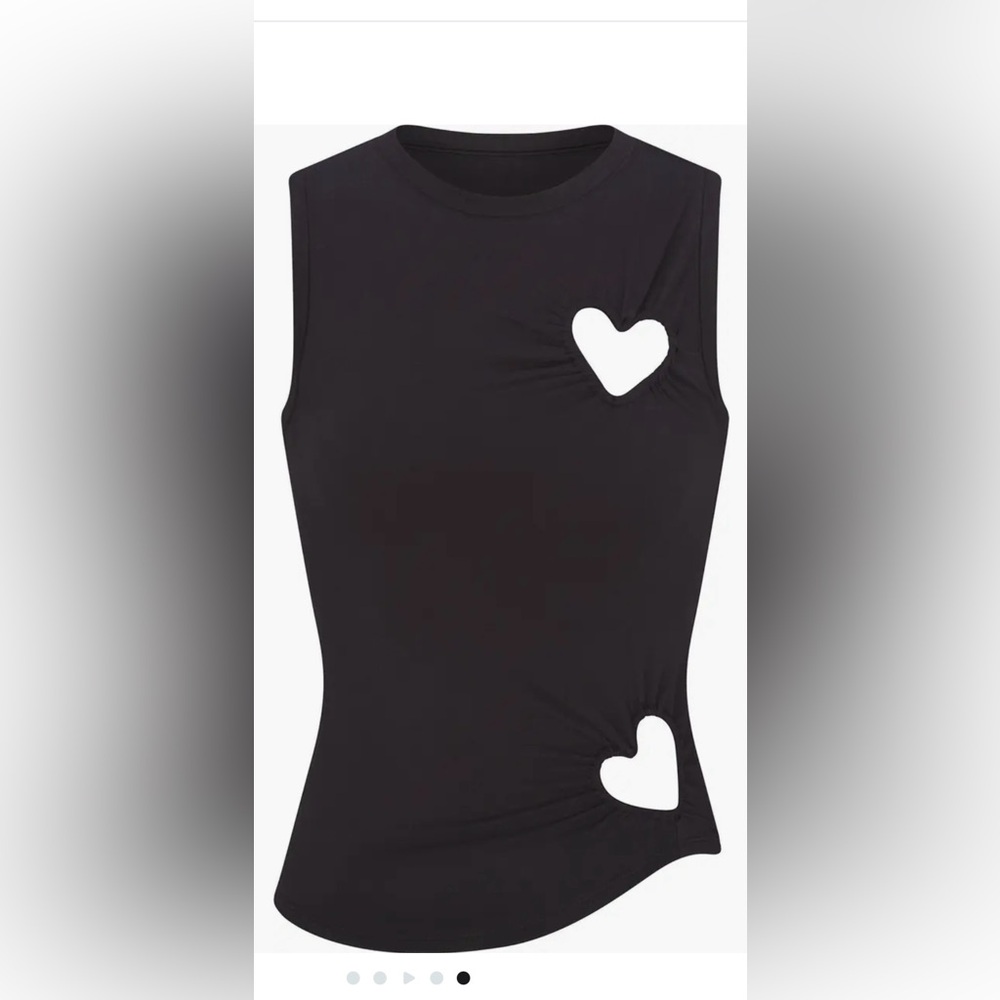 COPY - NWT SKIMS Cotton Jersey Heart Tank - SOOT Size S